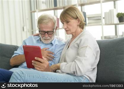 Caucasian senior elderly people are Video call with Doctor , Telehealth , health care technology concept