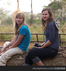 Caucasian teenagers in Kenya Africa