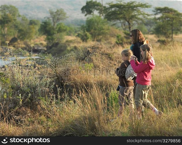 Caucasian tourists in Kenya Africa