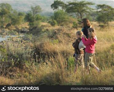 Caucasian tourists in Kenya Africa
