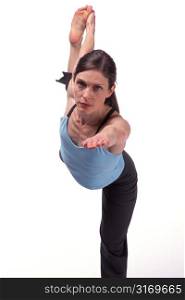 Caucasian Woman Stretching
