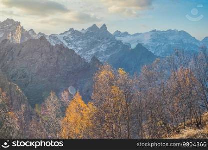 Caucasus mountains in autumn. South Ossetia