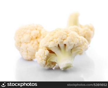 cauliflower&rsquo;s parts isolated on white