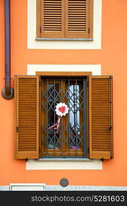 cavaria varese italy abstract window wood venetian blind in the concrete orange