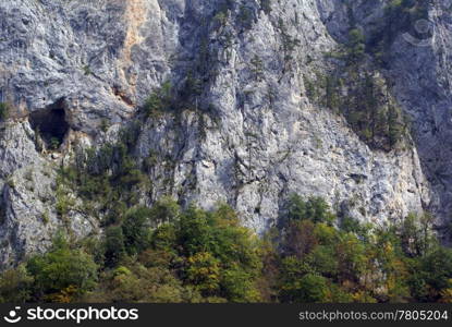 Cave and mount in canyon Tara, Montenegro