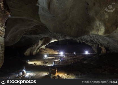 cave and stone walk way background