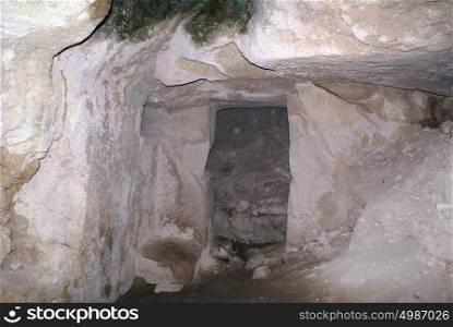 Cave in Bodrum mausoleum in Turkey