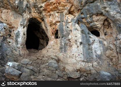 Cave in Nahal Me&rsquo;arot reserve in Israel