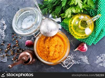 caviar from baked vegetables with salt and spice