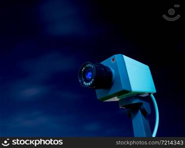 CCTV camera outdoor with sky and cloud