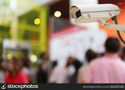 CCTV Camera Record on blur background of people in the Shopping . CCTV Camera Record on blur background of people in the Shopping mall,concept of security and safety.