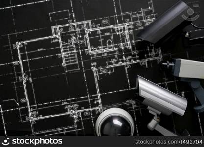 CCTV security online camera with house plan