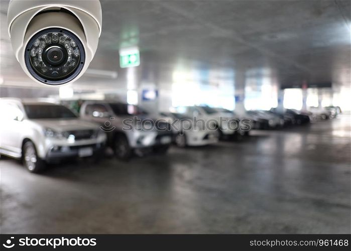 CCTV tool in Parking Equipment for security systems and have copy space for design.