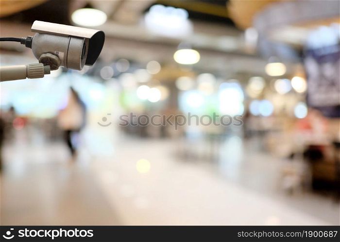 CCTV tool in Shopping mall Equipment for security systems and have copy space for design.