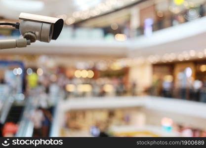 CCTV tool in Shopping mall Equipment for security systems and have copy space for design.