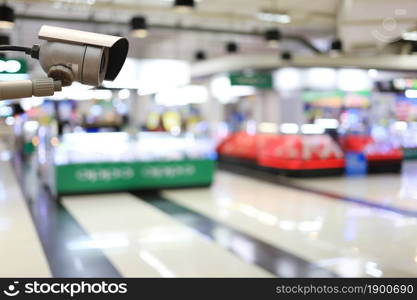 CCTV tool in Shopping mall Equipment for security systems and have copy space for design.