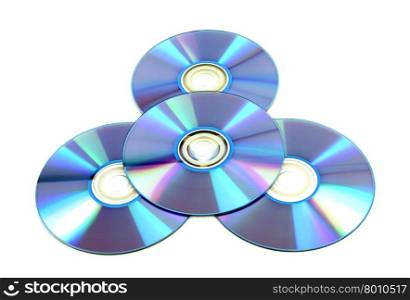CD &amp; DVD disk on white background