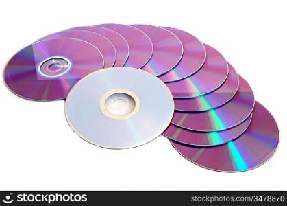 CD background , a over white background