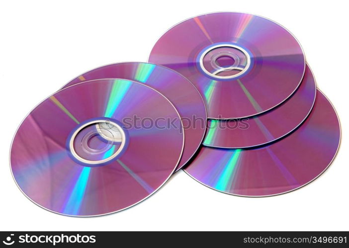 CD background , a over white background