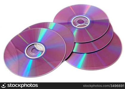 CD background , a over white background