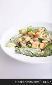 ceacar salad isolated in white background