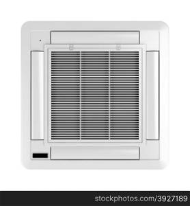 Ceiling mounted air conditioner isolated on white background