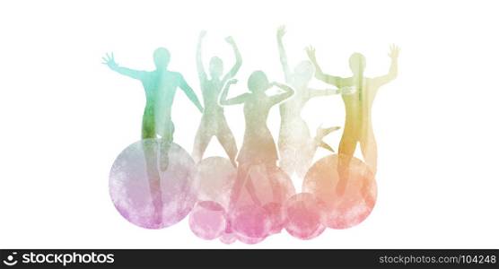 Celebrating Life with a Celebration Dance Silhouette Concept. Celebrating Life