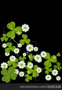 Celebration card with clover for St. Patrick&rsquo;s Day design
