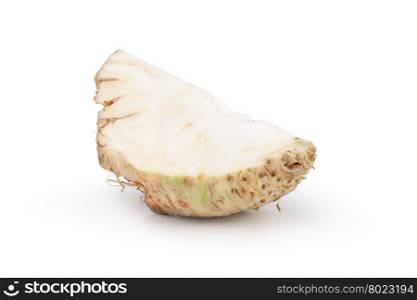 celery root. celery root on white background