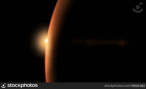 Celestial digital art, Mars planet in outer space showing the beauty of space exploration. planet texture furnished by NASA-3d illustration