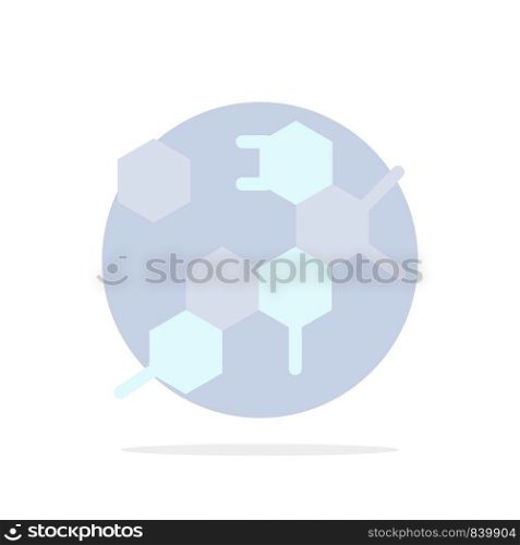 Cell, Molecule, Science Abstract Circle Background Flat color Icon