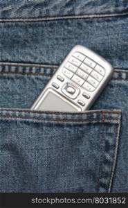Cellphone in jeans pocket