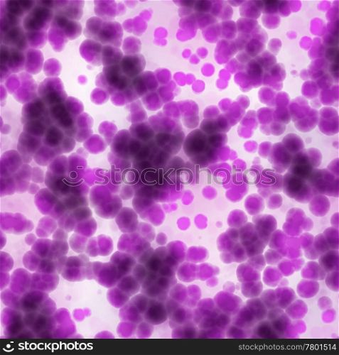 cells close up . large background image of purple cells on white