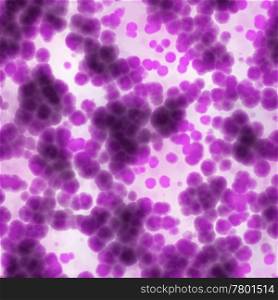 cells close up . large background image of purple cells on white