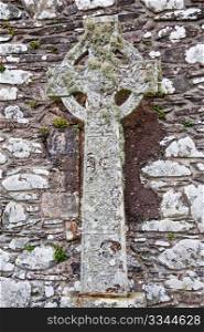 Celtic cross gravestone in Kildalton churchyard