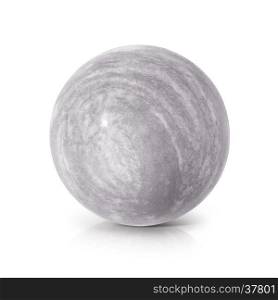 Cement ball 3D illustration on white background