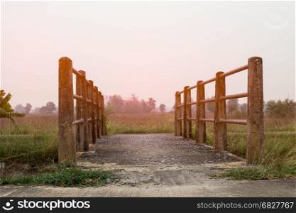 Cement bridge in countryside.