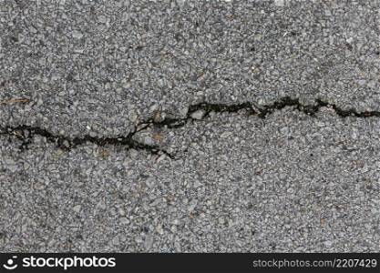 cement surface with rocks crack