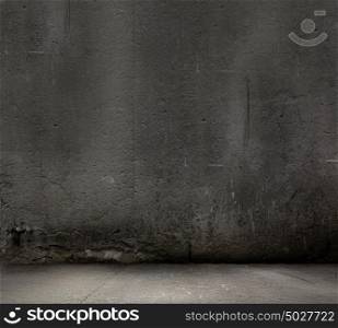 Cement wall. Background image of blank cement black wall