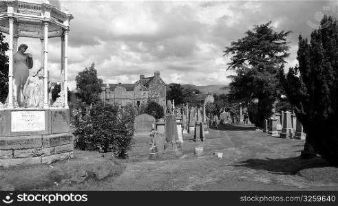 Cemetery at Stirling Castle, Scotland UK.