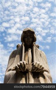 Cemetery statue in Italy, made of stone - more than 100 years old