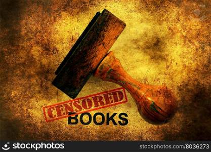 Censored books grunge concept