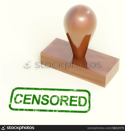 Censored Stamp Shows Censorship Or Prohibited. Censored Stamp Showing Censorship Or Prohibited