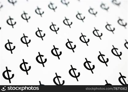 cent money symbol pattern, black and white background