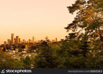 Central District Neighborhood and downtown, Seattle, Washington, USA