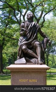 Central Park Robert Burns statue Manhattan New York US