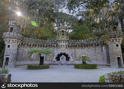 Central pavilion at Portal of the Guardians in Quinta da Regaleira, Sintra, Portugal&#xA;