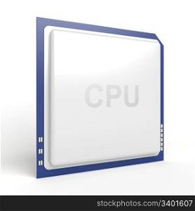 Central processing unit (CPU) on white background