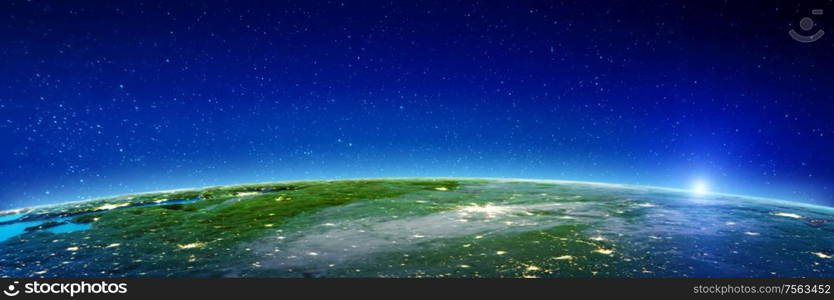Central Russia - Moscow. Elements of this image furnished by NASA. 3d rendering. Central Russia - Moscow
