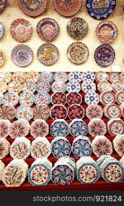 Ceramic art at pottery shop. Turkey